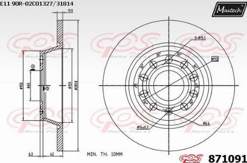 Maxtech 871091.0000 - Discofreno autozon.pro