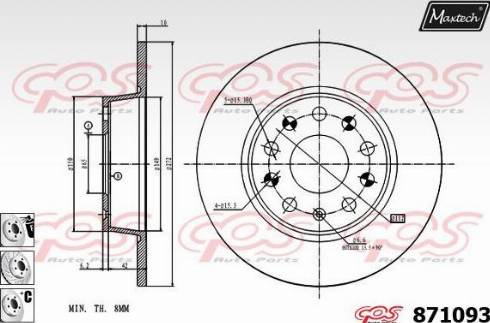 Maxtech 871093.6980 - Discofreno autozon.pro