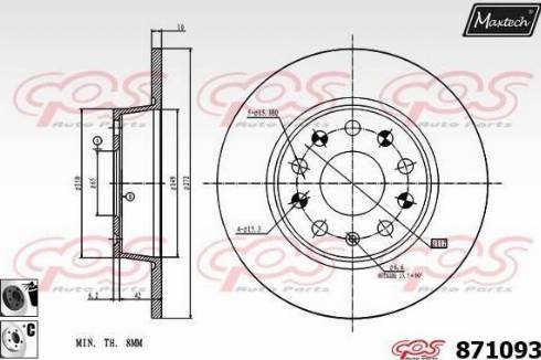 Maxtech 871093.6060 - Discofreno autozon.pro