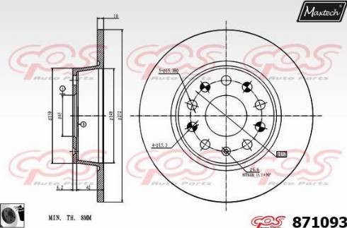 Maxtech 871093.0060 - Discofreno autozon.pro