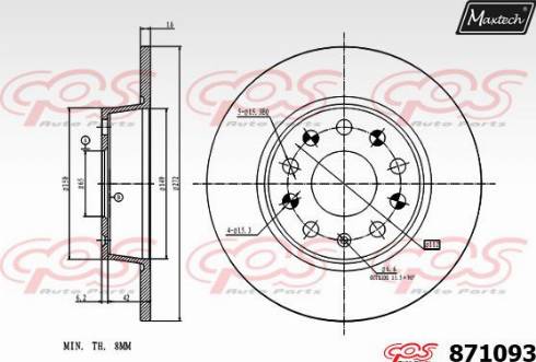 Maxtech 871093.0000 - Discofreno autozon.pro