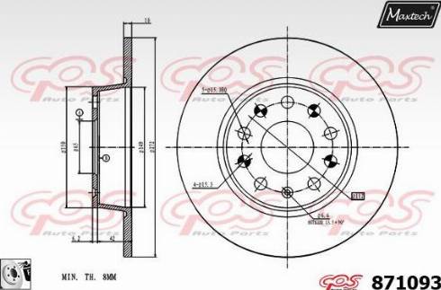 Maxtech 871093.0080 - Discofreno autozon.pro