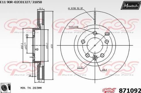 Maxtech 871092.0060 - Discofreno autozon.pro