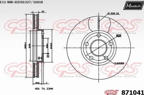 Maxtech 871041.0000 - Discofreno autozon.pro