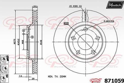 Maxtech 871059.6880 - Discofreno autozon.pro