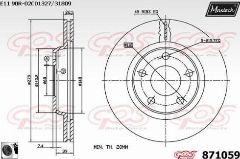 Maxtech 871059.0060 - Discofreno autozon.pro