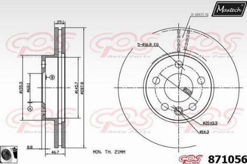 Maxtech 871056.0060 - Discofreno autozon.pro