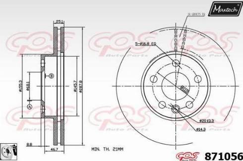 Maxtech 871056.0080 - Discofreno autozon.pro