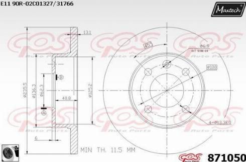 Maxtech 871050.0060 - Discofreno autozon.pro