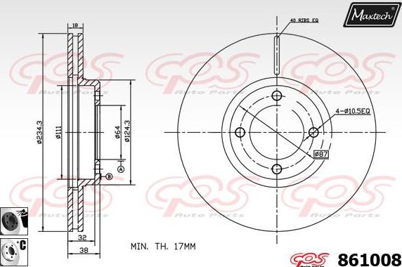 Maxtech 871050 - Discofreno autozon.pro