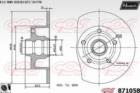 Maxtech 871058.0060 - Discofreno autozon.pro