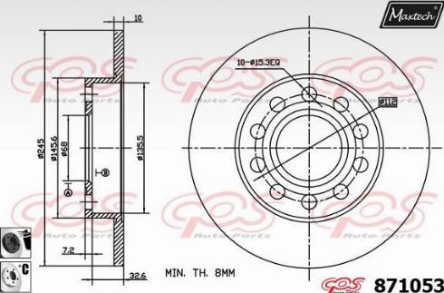 Maxtech 871053.6060 - Discofreno autozon.pro