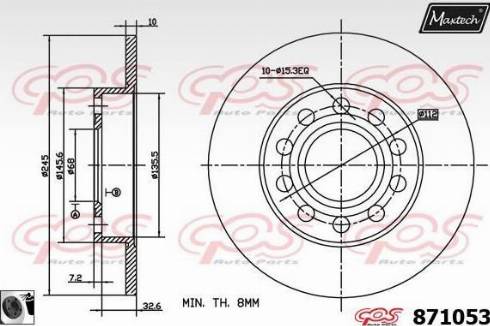 Maxtech 871053.0060 - Discofreno autozon.pro