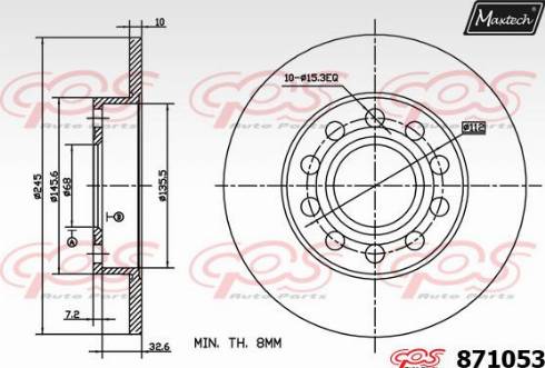 Maxtech 871053.0000 - Discofreno autozon.pro