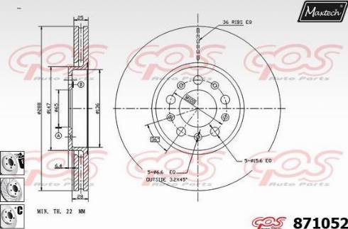 Maxtech 871052.6980 - Discofreno autozon.pro