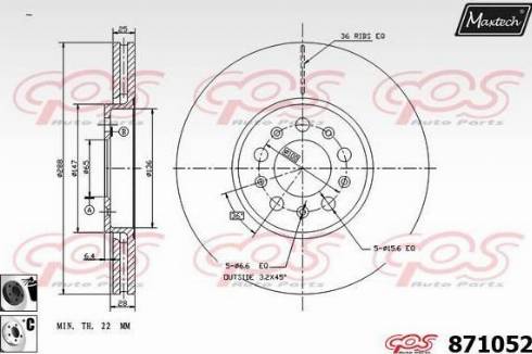 Maxtech 871052.6060 - Discofreno autozon.pro