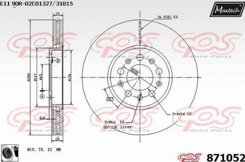 Maxtech 871052.0060 - Discofreno autozon.pro