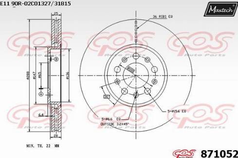 Maxtech 871052.0000 - Discofreno autozon.pro