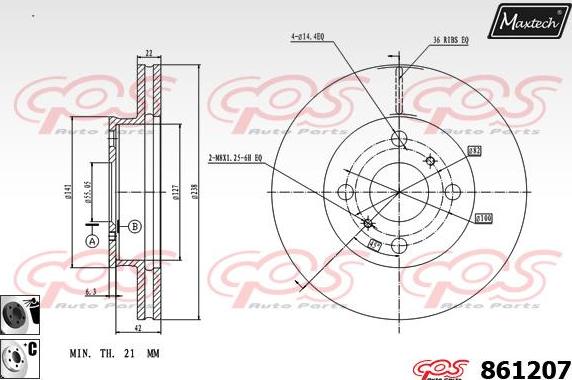 Maxtech 871052 - Discofreno autozon.pro