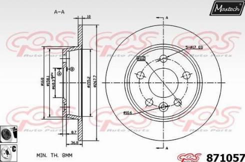 Maxtech 871057.6060 - Discofreno autozon.pro