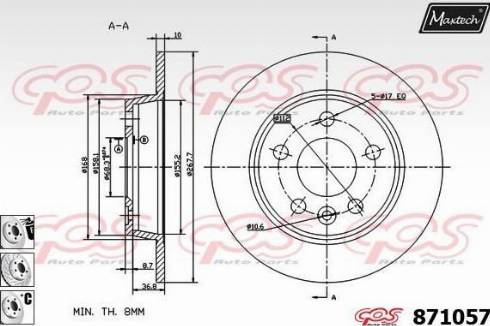 Maxtech 871057.6880 - Discofreno autozon.pro