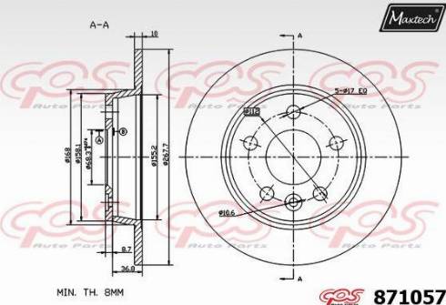 Maxtech 871057.0000 - Discofreno autozon.pro