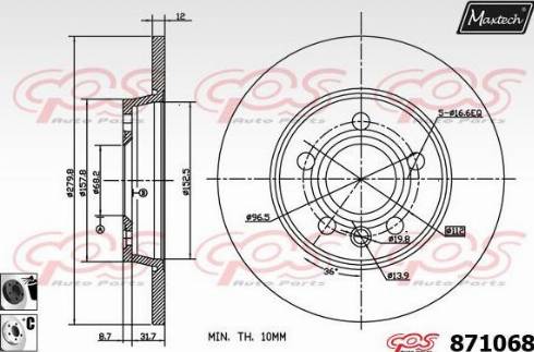 Maxtech 871068.6060 - Discofreno autozon.pro