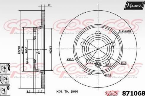 Maxtech 871068.6880 - Discofreno autozon.pro