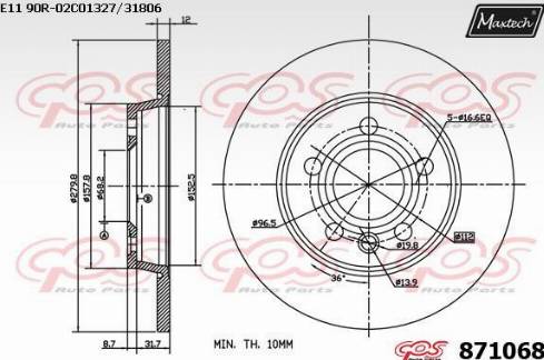 Maxtech 871068.0000 - Discofreno autozon.pro