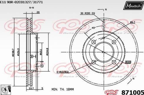 Maxtech 871005.0080 - Discofreno autozon.pro