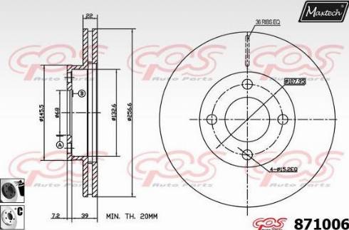 Maxtech 871006.6060 - Discofreno autozon.pro