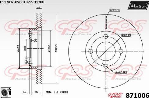 Maxtech 871006.0060 - Discofreno autozon.pro