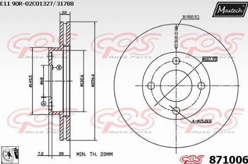 Maxtech 871006.0080 - Discofreno autozon.pro