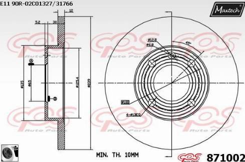 Maxtech 871002.0060 - Discofreno autozon.pro