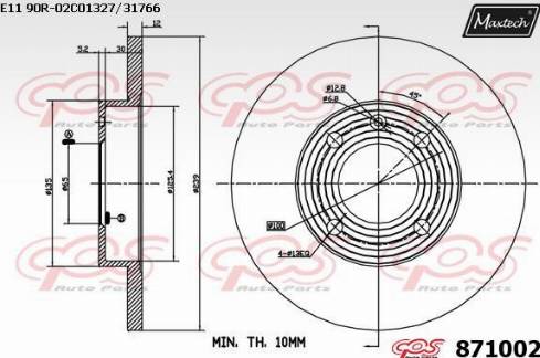 Maxtech 871002.0000 - Discofreno autozon.pro