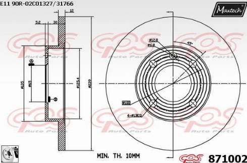 Maxtech 871002.0080 - Discofreno autozon.pro