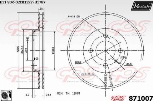 Maxtech 871007.0060 - Discofreno autozon.pro