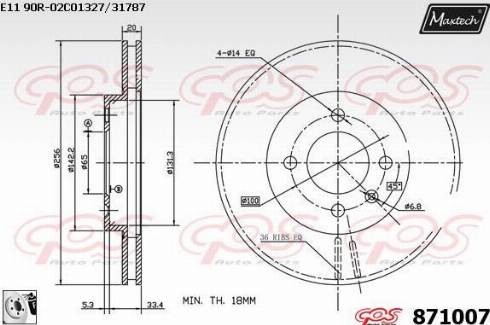 Maxtech 871007.0080 - Discofreno autozon.pro