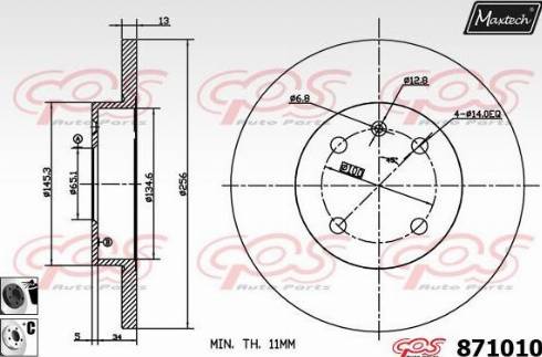 Maxtech 871010.6060 - Discofreno autozon.pro