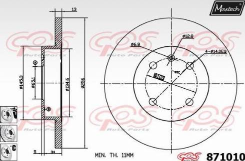 Maxtech 871010.6880 - Discofreno autozon.pro