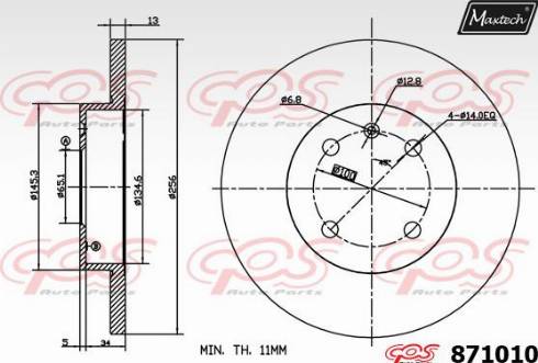 Maxtech 871010.0000 - Discofreno autozon.pro