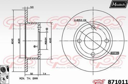 Maxtech 871011.6060 - Discofreno autozon.pro