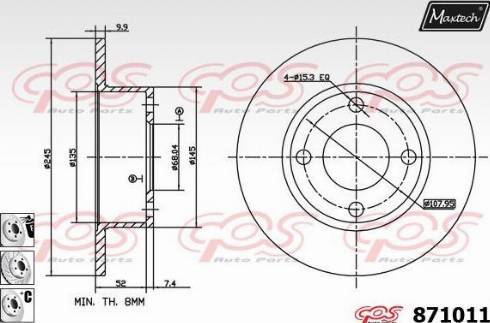 Maxtech 871011.6880 - Discofreno autozon.pro