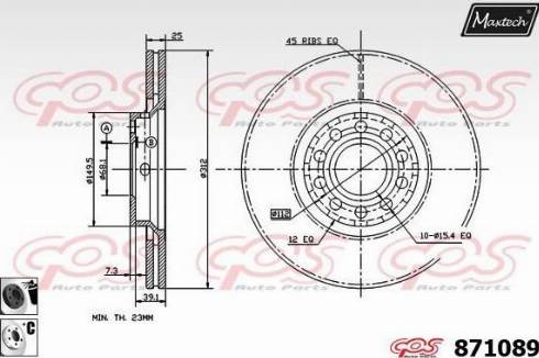 Maxtech 871089.6060 - Discofreno autozon.pro