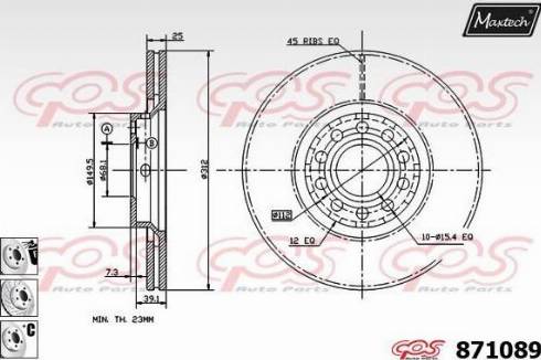 Maxtech 871089.6880 - Discofreno autozon.pro