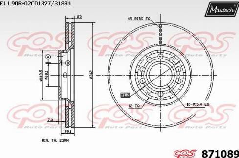 Maxtech 871089.0000 - Discofreno autozon.pro