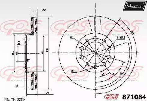 Maxtech 871084.0000 - Discofreno autozon.pro