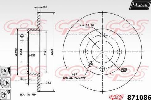 Maxtech 871086.6980 - Discofreno autozon.pro