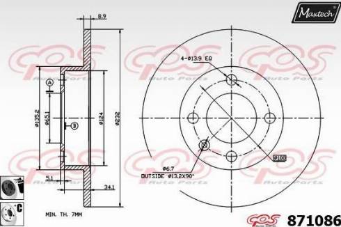 Maxtech 871086.6060 - Discofreno autozon.pro