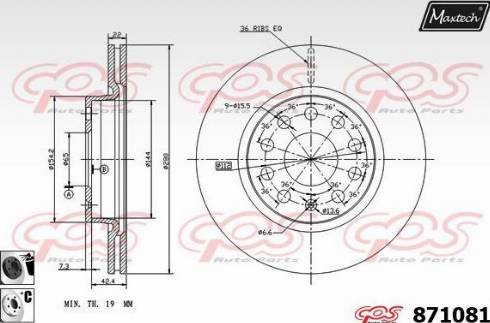 Maxtech 871081.6060 - Discofreno autozon.pro